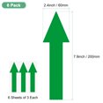 thumbnail image 3 of Uxcell Paquete de 6 Etiquetas Adhesivas Flecha Impermeables de 8 x 2 pulgadas para Marcado de Paredes/Señal de Tráfico [Verde], 3 of 6