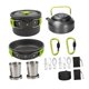 thumbnail image 3 of Kit de utensilios de cocina para acampar, olla portátil multiusos, mango plegable, antiadherente Verde, 3 of 9