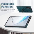 thumbnail image 2 of Feishell Fit for Samsung Galaxy Note 10 Case with 360° Rotatable Ring Holder,Shockproof Drop Resistant Premium Plain PU Leather Soft TPU Card Slots Kickstand Back Protective Phone Case,Blue, 2 of 8
