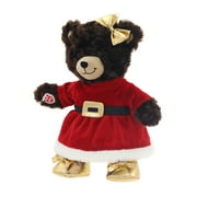 13.5IN Build-a-Bear Santa Girl Bear in Holiday Dress