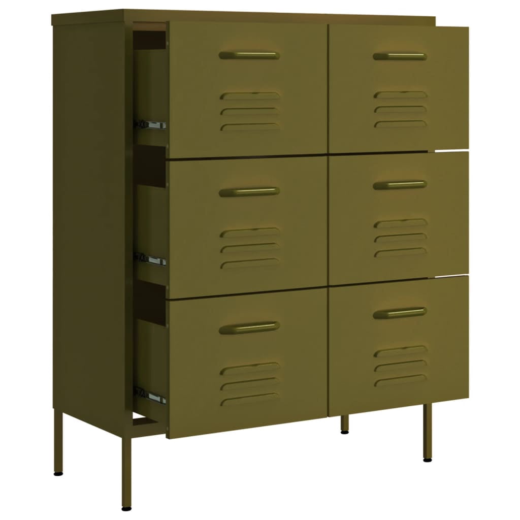 vidaXL Drawer Cabinet Freestanding Storage File Cabinet for Home Office Steel
