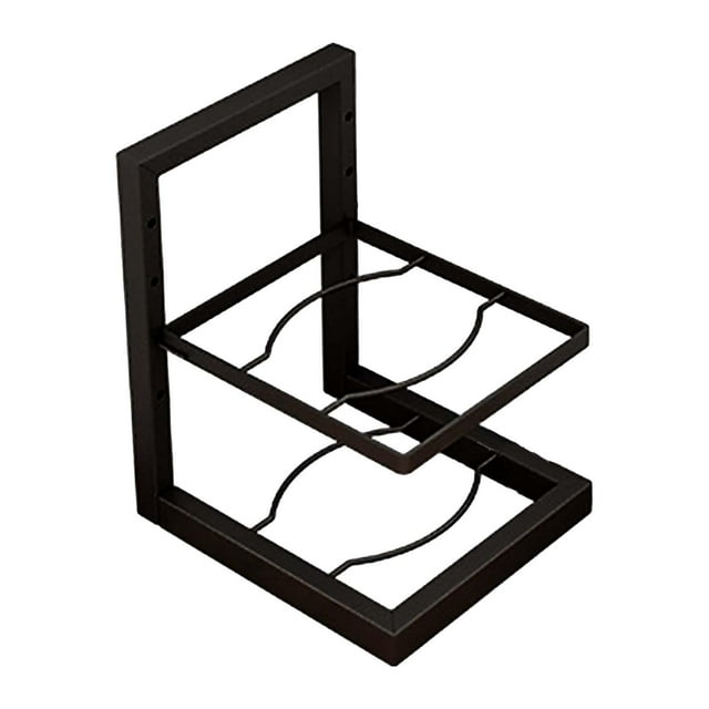 yuksok Pan Organizer Pot Rack Organizer Multi Layer Reusable Pot Lid Holder Pot Storage two layers