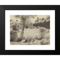 thumbnail image 2 of Jean-Baptiste Millet 14x11 Black Modern Framed Museum Art Print Titled - Sunlit Garden, 2 of 5