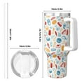 thumbnail image 4 of KLL Fast Food 2 Print 40oz Stainless Steel Insulated Car Cup Coffee Mug with Spillproof Lid - Keep Your Drink Hot or Cold on the Go, 4 of 8