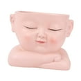 thumbnail image 2 of Maceta con forma de rostro, de resina, escultura decorativa para el hogar, maceta para plantas, ideal para interiores y exteriores, jardín u oficina., 2 of 8