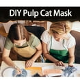 thumbnail image 2 of braveheart Cat Mask Making Set For Cosplay Halloween 6 Pcs Fur Blank Masks With Fabric And Eye Mesh Include 6 A, 2 of 6