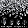 thumbnail image 2 of 120Pcs Teardrop Crystal Beads 4 Sizes Waterdrop Faceted Glass Beads Top Drilled Loose Spacer Beads for DIY Bracelet Necklace Jewelry Making Lamp Suncatcher Home Decor, 2 of 6