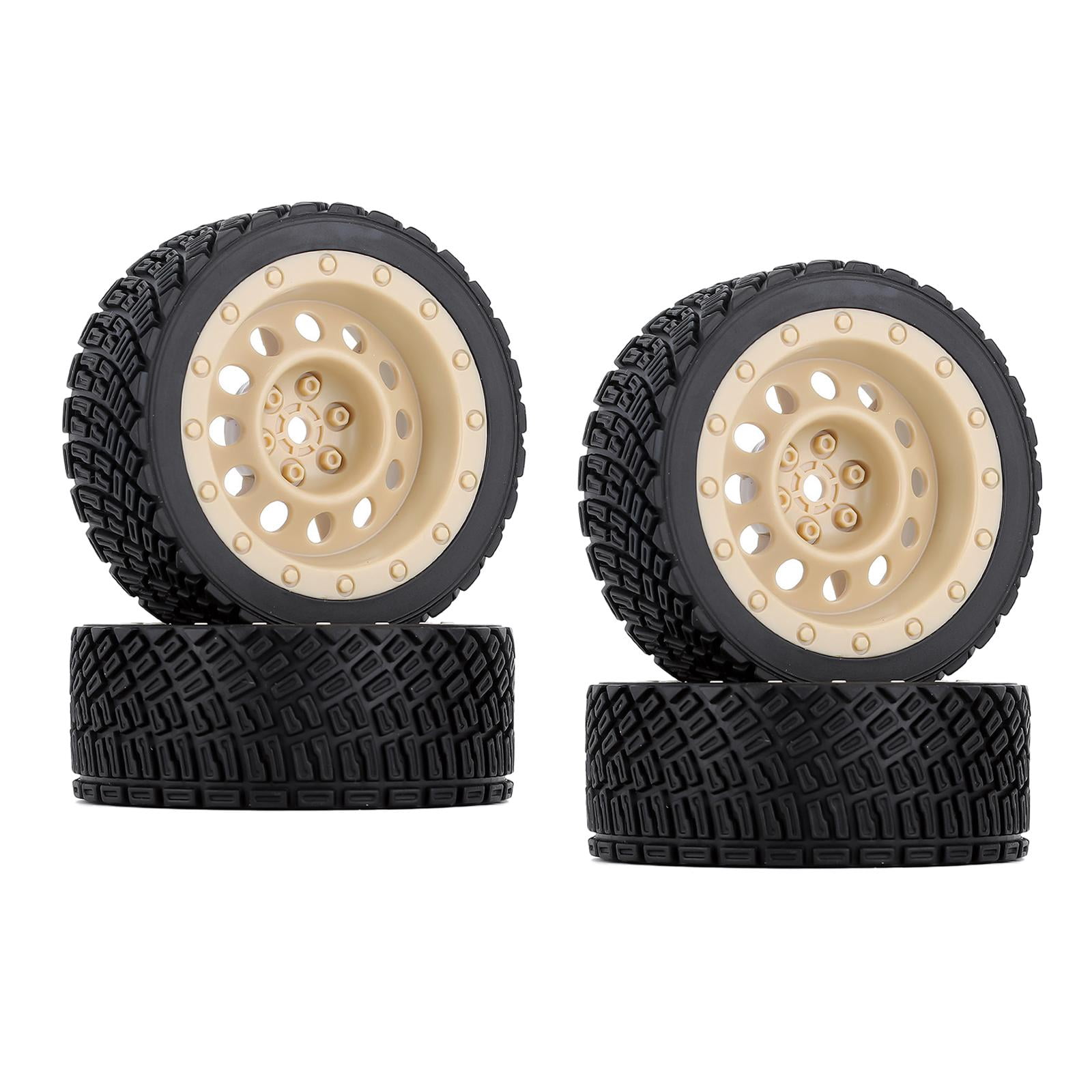 4 Pieces 1:12 Scale RC Tires - Rubber Replacement Tires For MN82 MN78 LC79 RC Trucks - View #5