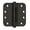 Oil Rubbed Bronze, variant on Deltana Dsb4r5 4" X 4" Solid Brass 5/8" Radius Corner Plain Bearing Full Mortise Hinge -