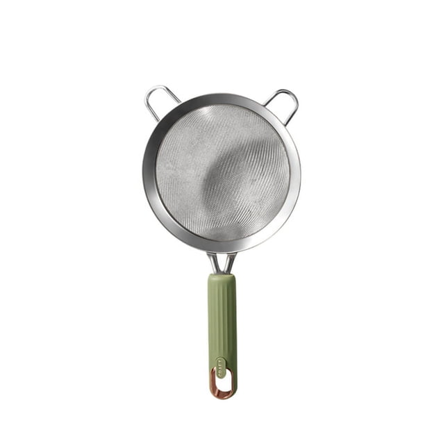 Colador de Acero Inoxidable para el Hogar, Cocina, Olla Caliente Frita, Fideos, Bola de Masa Hervida, Cuchara, Filtro de , Superfino, Verde.