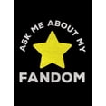 thumbnail image 7 of Ask Me About My Fandom Men's black T-Shirt Tee Shirt-6XL, 7 of 7