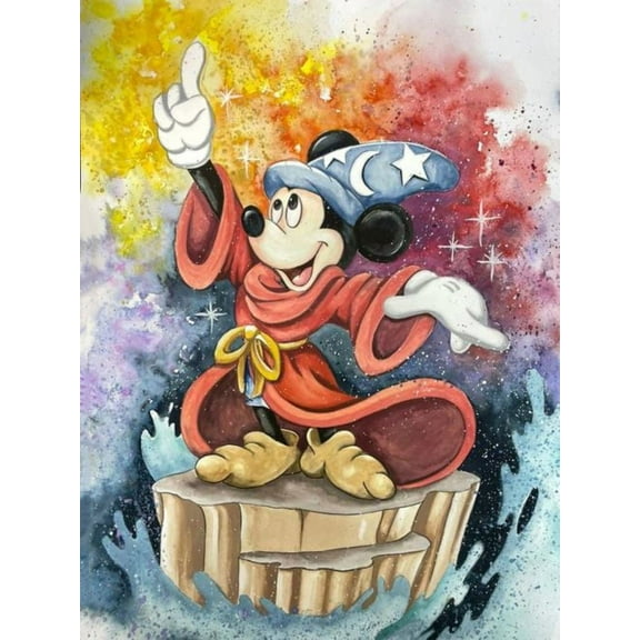 Diamond Painting Kits for Adults, Mickey and Minnie 5D DIY Diamond Art Kits Full Drill Diamond Dots for Gift Wall Decor and Relaxation Gem Arts 12x16 inch