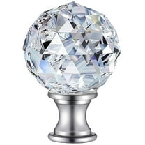 Raindrops Crystal Lamp Finial in Finish, Heavy-Duty Construction, Fits Standard Lamps Perfectly