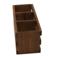 thumbnail image 2 of Unique BargainsWood 3 Slots Hollow Out Design Remote Control Sundries Organizer Holder Brown, 2 of 4