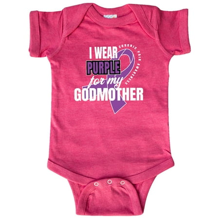 

Inktastic Chronic Pain I Wear Purple For My Godmother Gift Baby Boy or Baby Girl Bodysuit