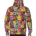 thumbnail image 7 of Kdxio Daisies Flowers Print Mens Casual Hooded Collar Drawstring Hoodies Pullover Sweatshirts Casual Long Sleeve Shirts-4X-Large, 7 of 7