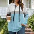 thumbnail image 2 of Fashion Hoodie for Womens Pullover Plus Size Oversized Warm Knit Pullover Sweater Long Sleeved Hooded Cedar Top, 2 of 5