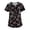 25#Black, variant on Womens Valentines Scrub Tops Casual V Neck Cute Love Heart Print Scrub Shirts Holiday Short Sleeve Nursing Uniform with Pockets Yellow S