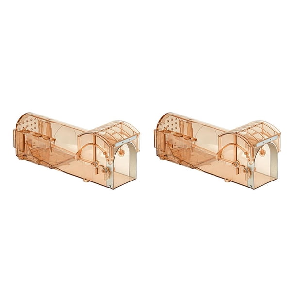 Inteprter Trampa para ratones reutilizable de plástico, jaula para ratas sin matar, trampa para ratones inteligente para atrapar ratones, trampas Type2 NO2 Inteprter CBP179360