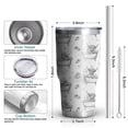 thumbnail image 6 of 30oz White Highland Cow Bathtub Bubble Pattern Tumblers Stainless Steel Tumbler with Lid and Straw,Vacuum Insulated Double Wall Travel Tumbler Cups Mug with Cleaning Brush for Coffee,Tea, 6 of 7