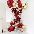 thumbnail image 2 of WODJR 148Pcs Burgundy Balloon Garland Wedding Party Decorations Burgundy Sand White Metallic Gold Balloon Wedding Balloon Garland for Wedding Valentines Day Baby Shower Birthday Party Decorations, 2 of 4