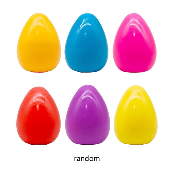 6PACK Easter Stress Balls Bulk,Egg Shape Stree Ball Toys,Easter Toys,2.3Inc EggStress Ball Toy for EasterEgg Hunt,EasterBasket Stuffers Egg Fillers Party Favor Classroom Prize Supplies