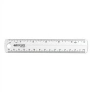 Transparent Shatter-Resistant Plastic Ruler, Standard/metric, 6" Long, Clear | Bundle of 10 Each