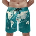 World Map 2024 Board Shorts Summer Map of The World Running Surf Beach