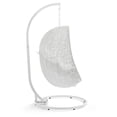 thumbnail image 4 of Modway Hide Steel Rattan Outdoor Patio Swing Chair with Stand in White, 4 of 6