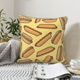 thumbnail image 6 of KLL Hot Dogs Decorative Throw Pillow Covers Velvet Soft for Couch Sofa Bedroom Living Room Outdoor - 20"x20", 6 of 8