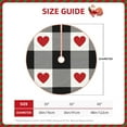 thumbnail image 4 of Bingfone Christmas Tree Skirt Mat Christmas Decoration Interior 30"-Heart Black Buffalo Plaid Gingham, 4 of 8