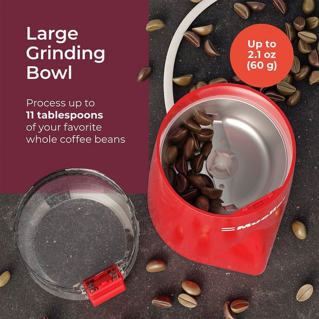 Courant 1 oz. Red Bladed Mill Electric Coffee Grinder for Coffee Beans,  Spices with Powerful Motor for up to 6-cups of coffee MCBG1600R974 - The  Home Depot