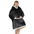 thumbnail image 3 of Oversized Hooded Blanket Sweatshirt,Wearable Blanket Soft Warm Sherpa with Hood Pocket Sweatshirts for One Size Fits All Women Men Teenagers, 3 of 6