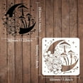 thumbnail image 2 of FINGERINSPIRE Moon Stencil 11.8x11.8inch Plastic Moon Stars Flowers Drawing Painting Stencils Flowers Mushroom Pattern Reusable Stencils for Painting on Wood, Floor, Wall and Tile, 2 of 7