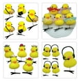 thumbnail image 4 of Imitation Hair Clip Lovely Duckling with Rose Sunglasses Side Clip for Girl Yellow Hair Clip Realistic, 4 of 6