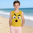 thumbnail image 5 of Xdegoge Big Boys Angry Bird Face Graphic Tank Top Funny Expression Sleeveless Crewneck Summer Active Gym Shirts Kids Breathable Performance Playwear Casual Muscle Tops, 5 of 6