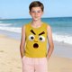 thumbnail image 5 of Camisolas de cuello redondo para niños pequeños y niños a la moda, lindas camisetas con estampado degradado, parte inferior suave sin mangas, camisetas para niñas, 5 of 6