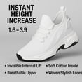 thumbnail image 4 of Tallure Sneakers,Sneakers 4inch Hidden Height Increase Cushioned Sole, Lightweight Breathable Height Increase Sneakers, 4 of 8
