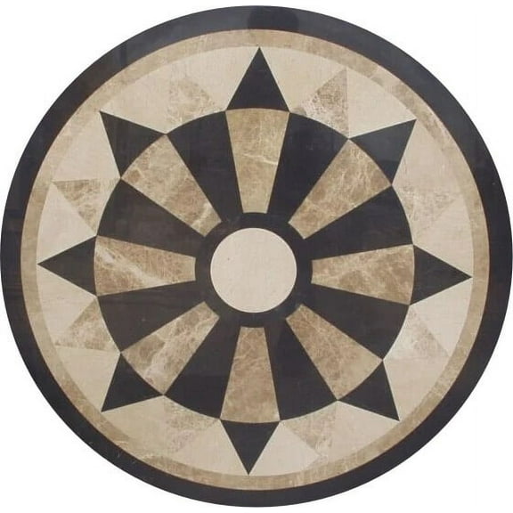 Floor Marble Medallion 28''x 28''