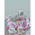 thumbnail image 5 of Coduop Toddler Baby Girls Bikini Set,Sleeveless Flower Print Hollowed Swimsuit for Summer Beach, 5 of 9