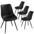 thumbnail image 2 of Topeakmart Faux Leather Dining Chairs with Metal Legs, Black (Set of 4), 2 of 7