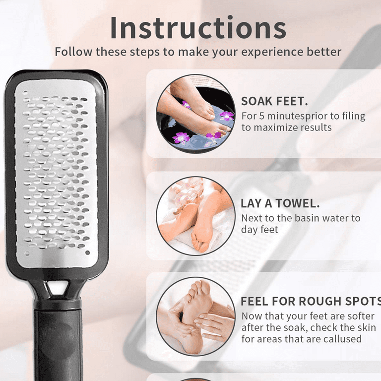 Premium Foot File 2-in-1 Callus Remover for Feet with Dead Skin Storag –