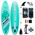 thumbnail image 1 of AKSPORT 10'6" Inflatable All Around Stand Up Paddle Board Kit, Mint Green, 1 of 5
