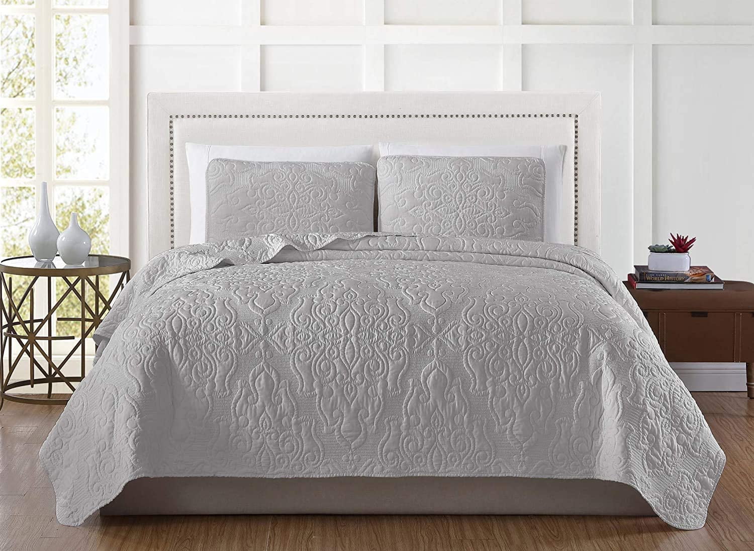 Chezmoi Collection Frederick 3Piece Lightweight Cooling Quilt Set