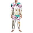 thumbnail image 3 of Hirioo Pet Care Grooming for Men's Pajama Sets 2 Piece Pjs Men's Long-Sleeved Pajama Set Button Down Sleepwear,S-XXL-X-Large, 3 of 7
