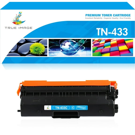 True Image Compatible Toner Cartridge for Brother TN-433C HL-L8260CDW/L8360CDW/L8360CDWT MFC-L8610CDW/L8900CDW (Cyan 1-Pack)