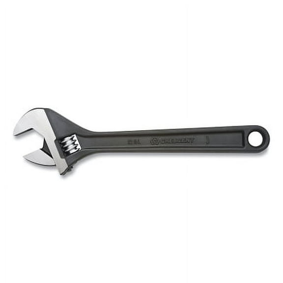 Black Oxide Adjustable Tapered Handle Wrench, Polished Face, 12 in Overall L, 1.5 in Opening, SAE/Metric | Bundle of 2 Each