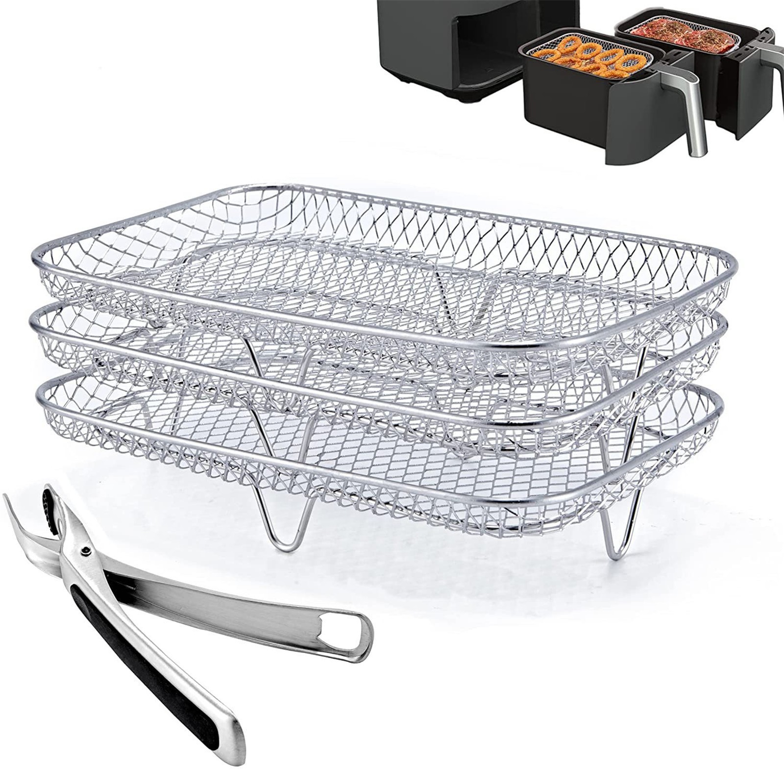 Rack Compatible With Most Air Fryer Air Fryer Accessories Stainless ...