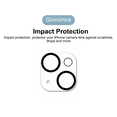 thumbnail image 3 of 3 Pack Qixxronics for iPhone 14 Camera Lens Protector Clear Tempered Glass Lens Cover Flim, 3 of 5
