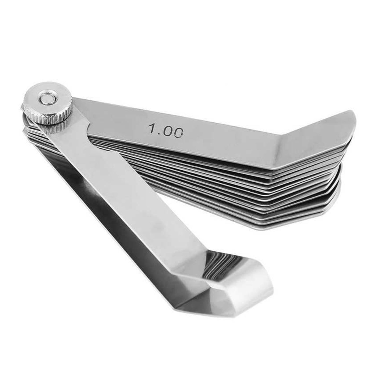 Thickness Gauge Stainless Steel Curved Feeler Gauge Ruler Welding Inspection Tool 0.05-1.00mm 90 Degree Right Angle Ruler ,Easy to Use